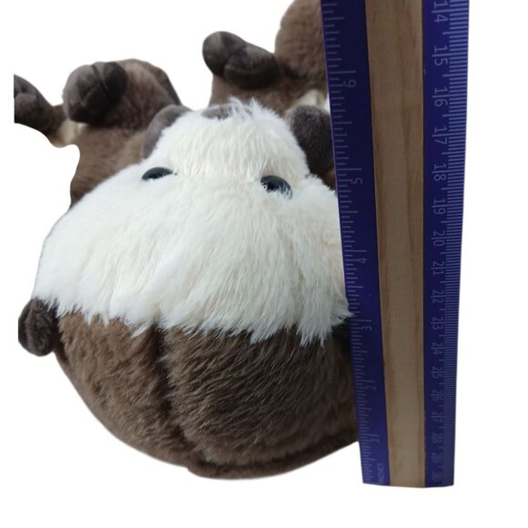 Ooh Geez Cute Otter Plush Slippers Non-Slip Sole Brown & Cream Small 5--6 - Picture 13 of 14